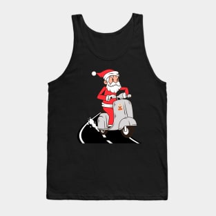 Santa Riding Scooter Tank Top